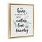Stupell Industries Cursive Love & Laundry Floater Framed Canvas Wall Art Design by Natalie Carpentieri